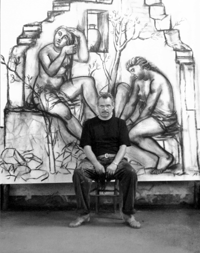 Hermann Albert vor Bild